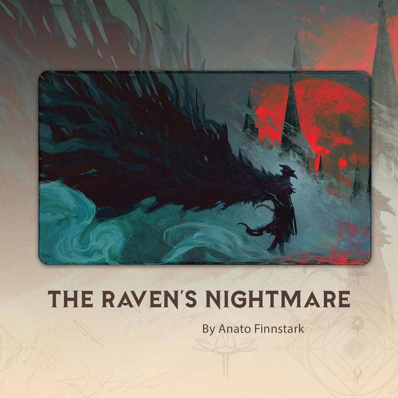 Paramint The Raven's Nightmare (Stitched) - MTG Playmat by Anato Finnstark, Bloodborne - Compatible with Magic The Gathering Playmat - Play MTG, YuGiOh, TCG - Original Play Mat Art Designs - Image 3